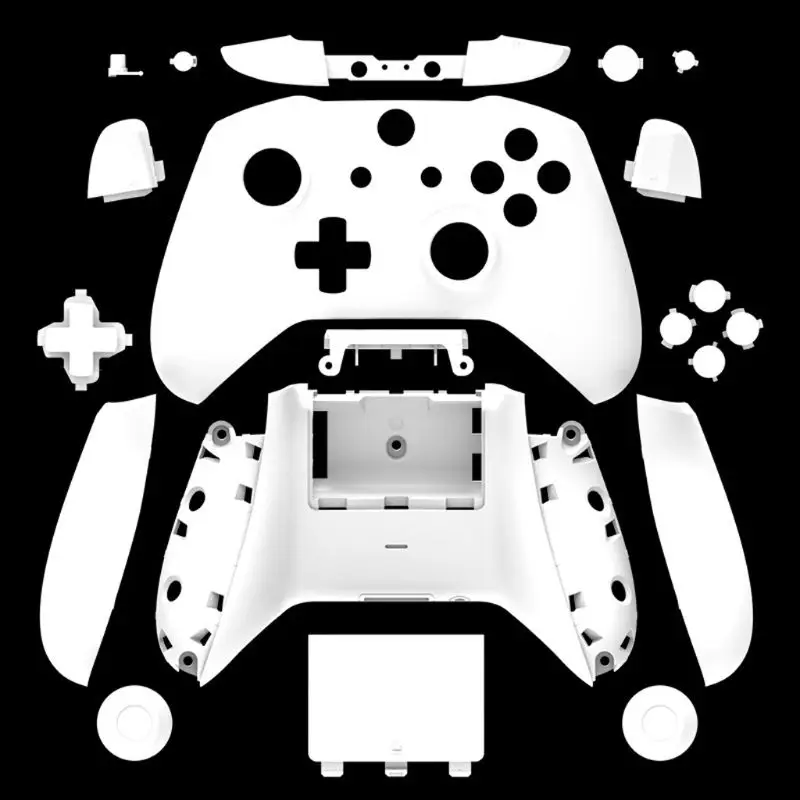 Чехол для Xbox One Slim Замена Полный корпус и кнопки Mod Kit матовый чехол - Цвет: White