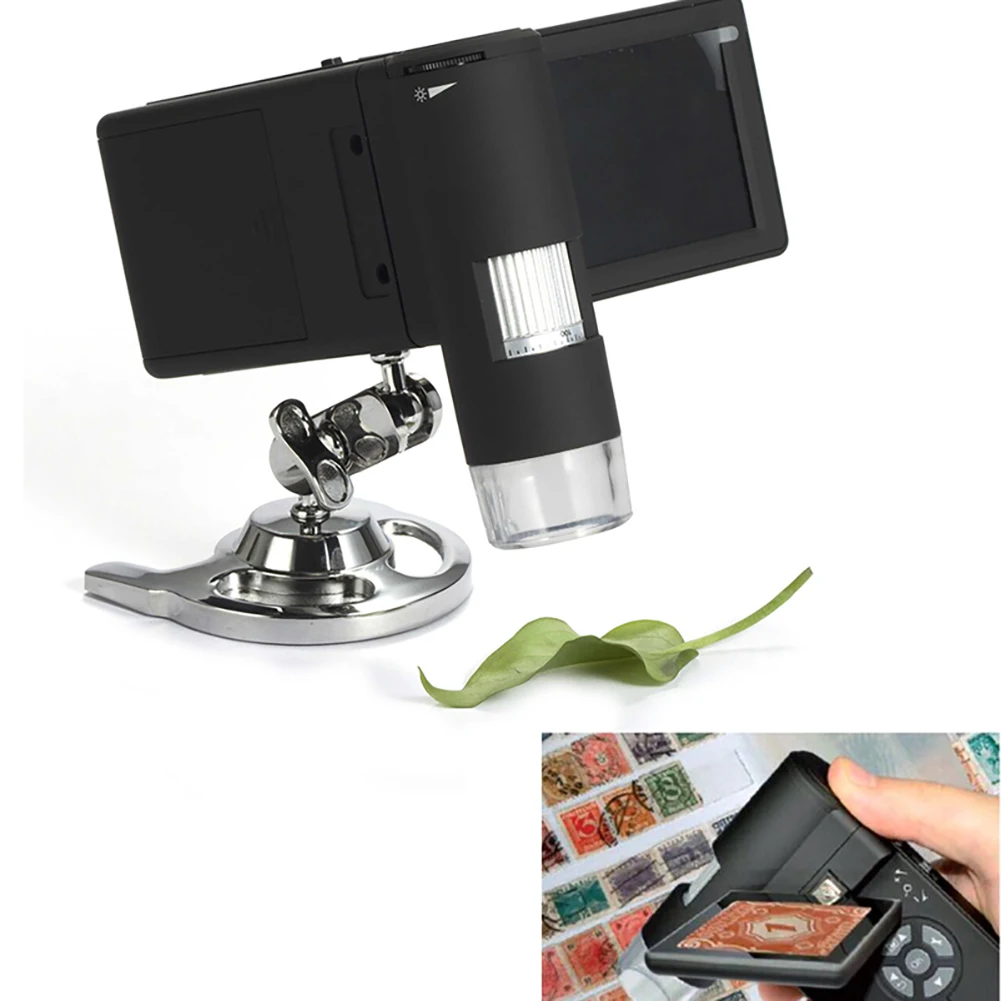 LCD Digital Microscope 5.0MP 20X-500X Handheld Microscope 8 LED Adjustable Light Portable professionals Microscope