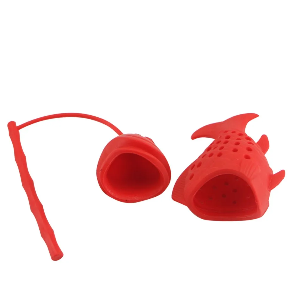 New Silicone Fish Loose Tea Leaf Infuser Spice Herbal Strainer Filter Diffuser