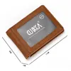 RFID Men's Card Holder Unisex Wallet Genuine Leather Business Card Holder Zipper Card Protect Case ID Bank Card Holders Purse 3