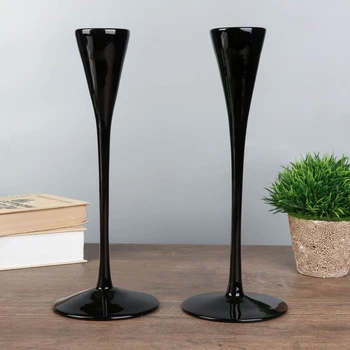 

Candlestick glass "Narrow glass" black set of 2 pcs 28.5x10.5x10.5 cm 4543434