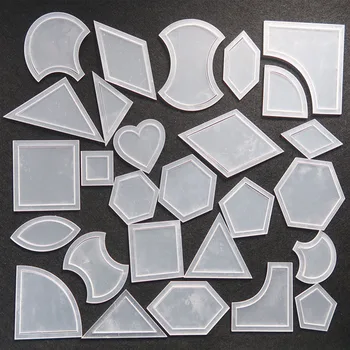 

27 Set Mixed Quilt Templates Reusable Transparent Acrylic Pattern Stencil Patchwork Styling Quilting Sewing Supplies
