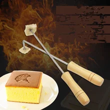 DIY на заказ огненная палочка медная форма для торта кожа тиснение логотип штамповка кухонные инструменты для выпечки английская буква ожоги