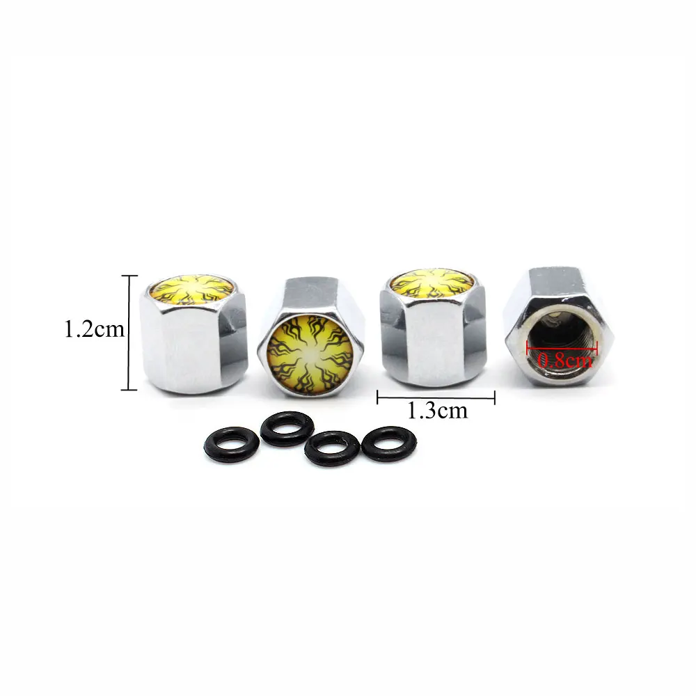 4 шт./компл. цинковый сплав пламенный стиль крышка на стержень клапана шины колеса