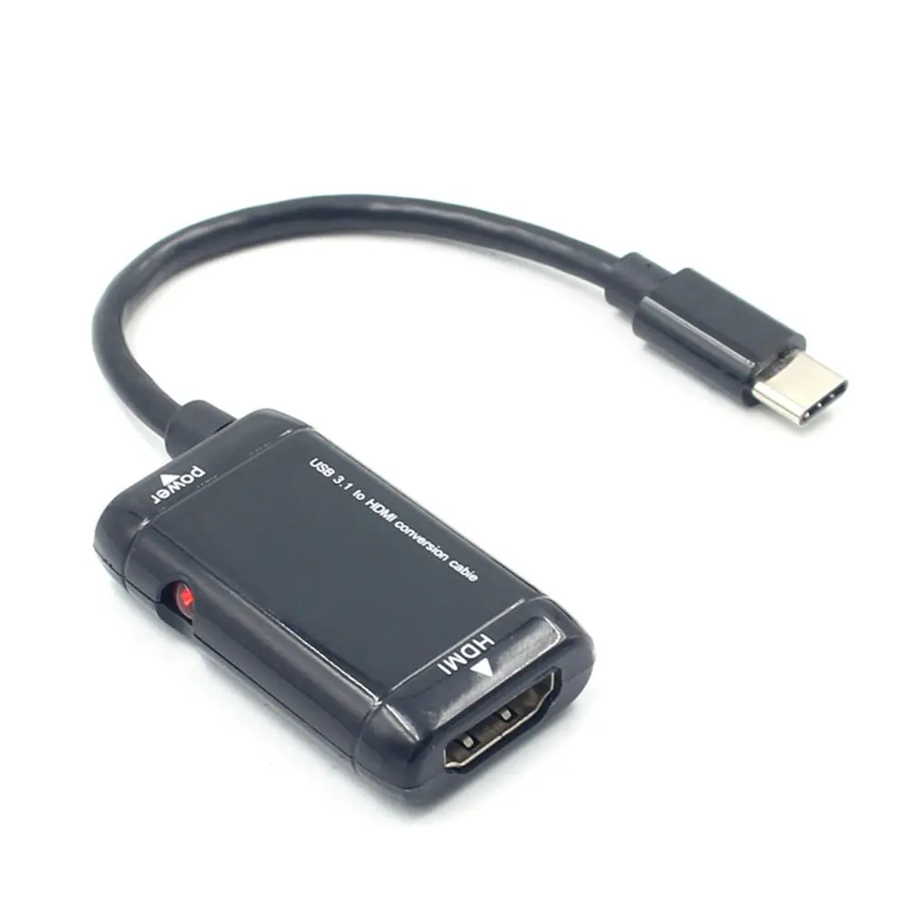 USB 3,1 к HDMI сплиттеру с портом питания Функция type C к HDMI конвертер штекер к женскому адаптеру кабель