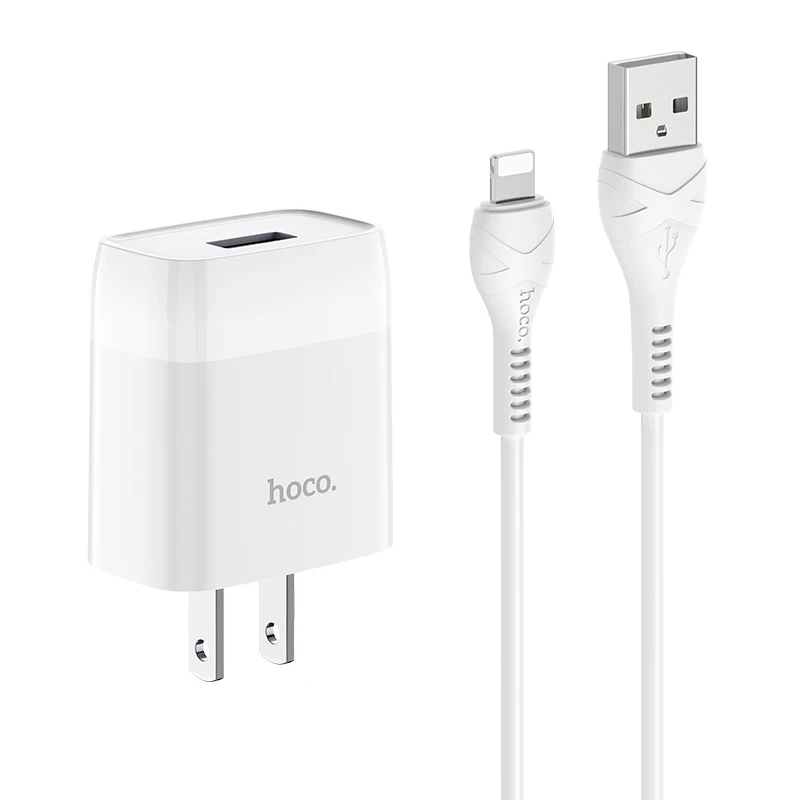 HOCO C72 20 шт./лот 5 в 2.1A USB зарядное устройство для iPhone 11 Xs Max US Plug настенное зарядное устройство адаптер для samsung Xiaomi huawei