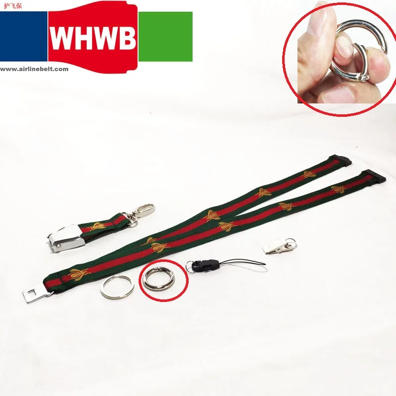 

25mm Airplane buckle Lanyards key bee tie strap key ID car gym mobile for iphone xiao mi strap USB badge holder DIY phone case