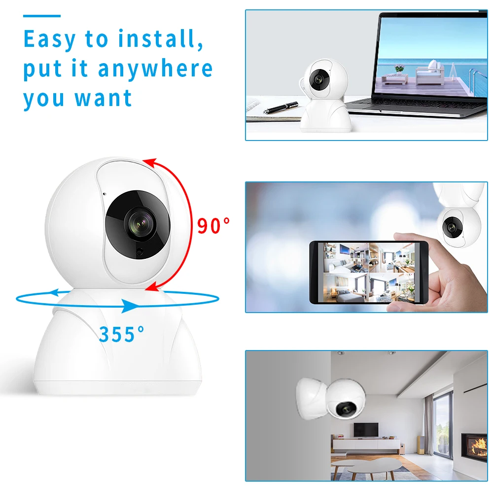2MP домашняя IP камера безопасности 1080P Беспроводная Смарт WiFi камера Аудио запись наблюдения детский монитор HD мини CCTV камера 720P