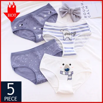 

VDOGRIR 5Pcs/Set Sexy Cotton Women Seamless Briefs Thongs Female Panty Underwear Women's Lingerie Soft Intimates Panties Tangas