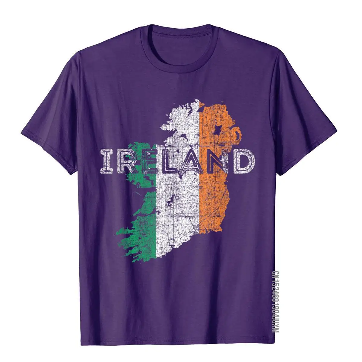 Irish Map and Flag Souvenir - Distressed Ireland T-Shirt__97A1236purple