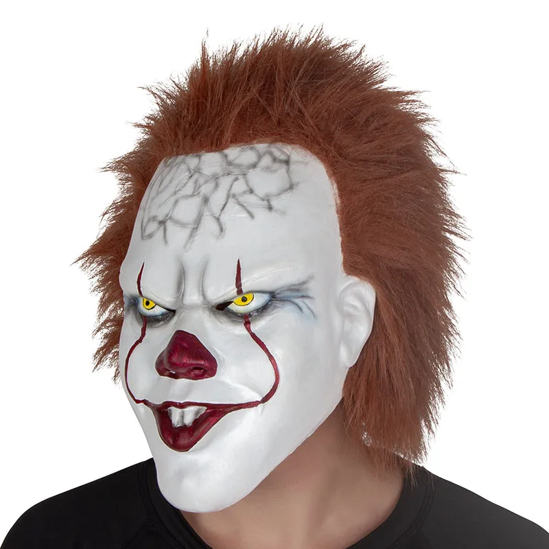 Джокер маска пеннивайза Stephen King It Chapter 2 ужас, Костюмированная вечеринка латексные маски клоун Хэллоуин костюм реквизит