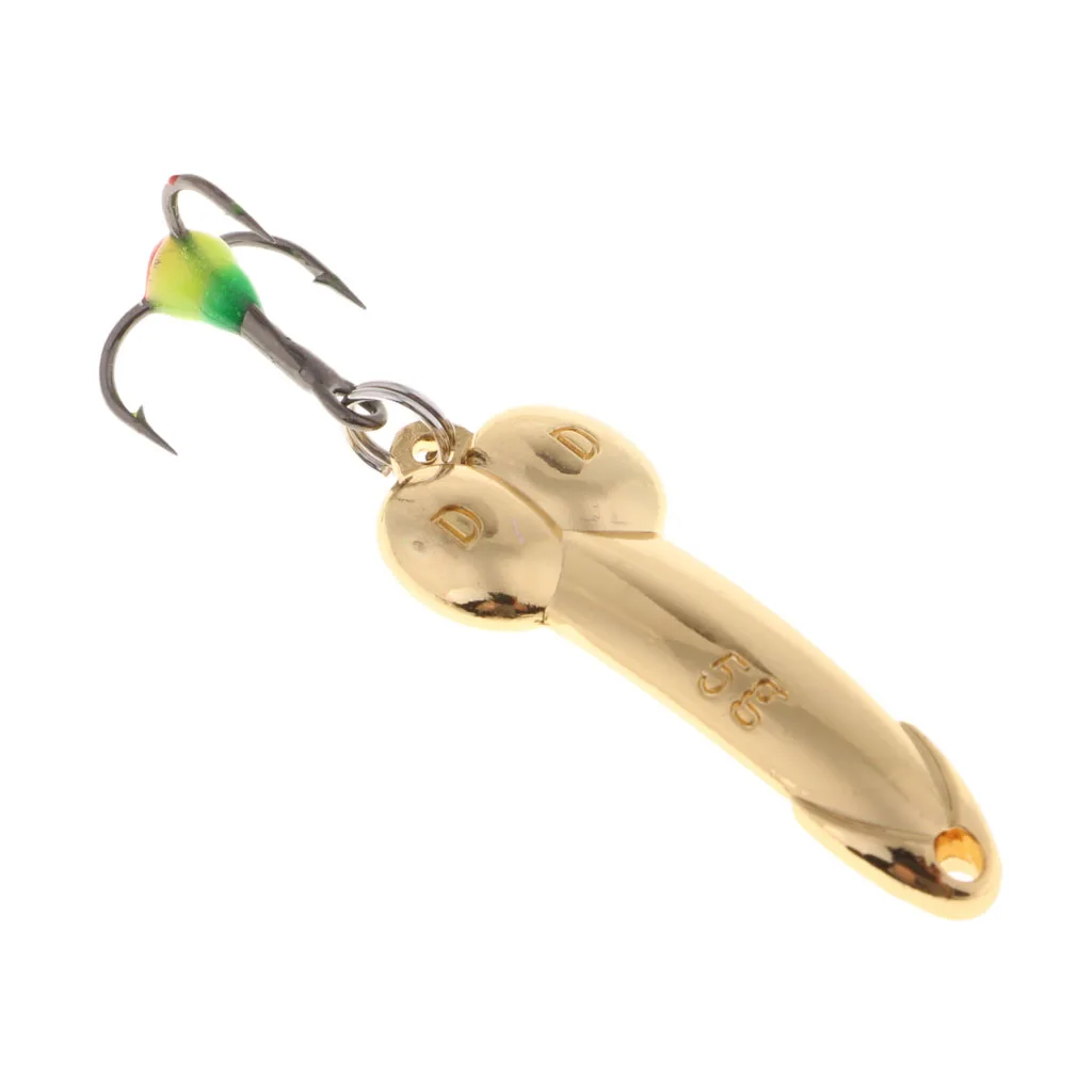 Spoon Fishing Lures 5g-20g With Treble Hooks Gold Metal Hard Fishing Baits