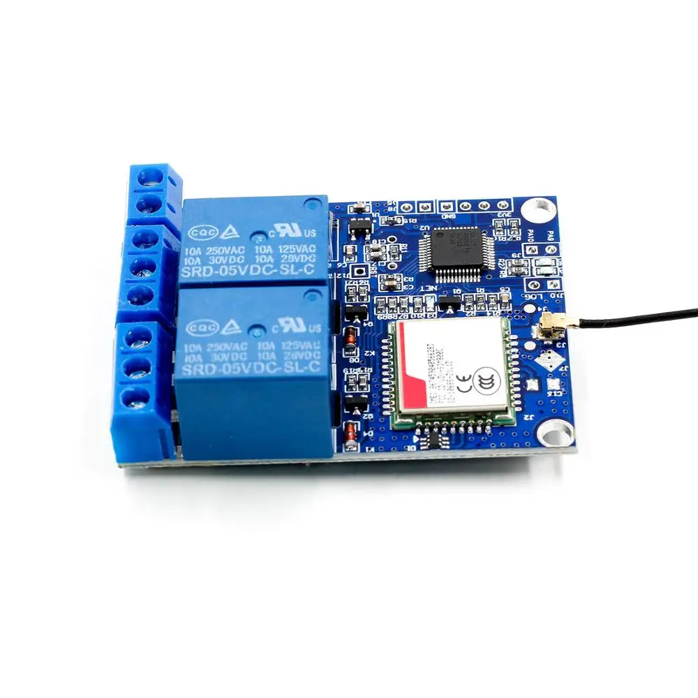 2 канальный релейный модуль SMS GSM с дистанционным управлением SIM800C STM32F103C8T6 для