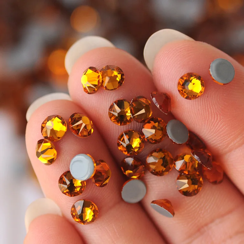 Topaz 2088 Best Quality DIY Hotfix Glitter Crystal Rhinestones For Crafts  DIY Accessories Beads Glass Strass Garment Decorations - AliExpress