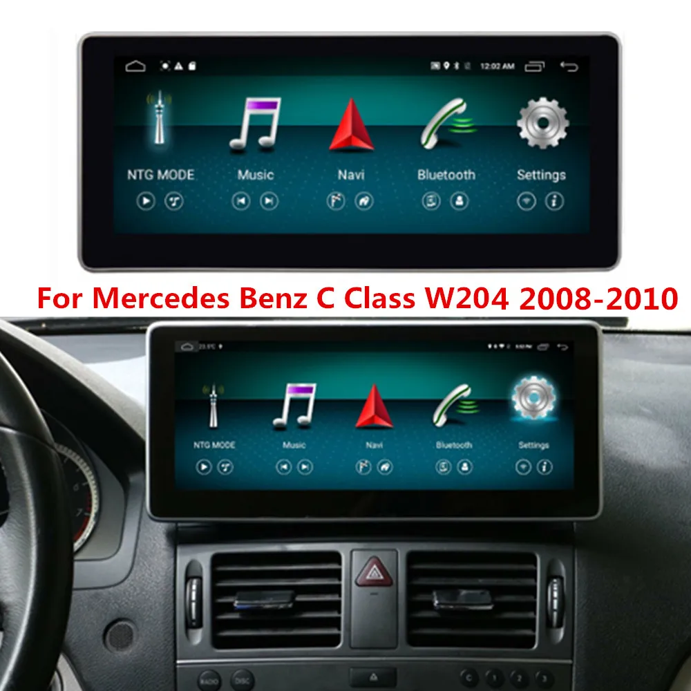 10,25 дюймов Автомобильный Радио экран gps навигация для Mercedes Benz C Class W204 2008-2010 Bluetooth Сенсорный экран Android дисплей