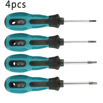 

4pcs Handheld Screwdriver Bits Magnetic Screw Head Shank Non Slip Handle Household Maintenance Repair Use Hand Tools