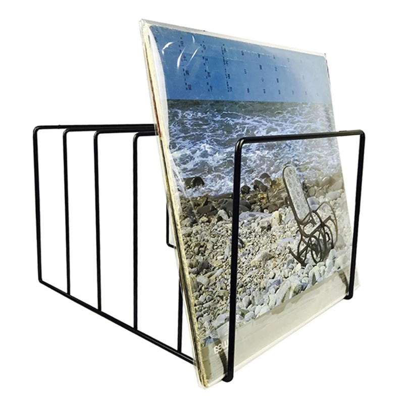 Suporte de Vinil para Exibição Metálica para Gravação de Vídeos Coleção de Armazenamento Prateleira Profissional - Image 4