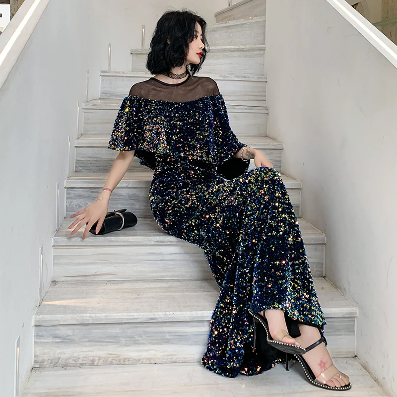 Vestido Formatura блестящие платья для выпускного вечера Длинные Русалка блестками Vestidos De Gala Robe De Soiree