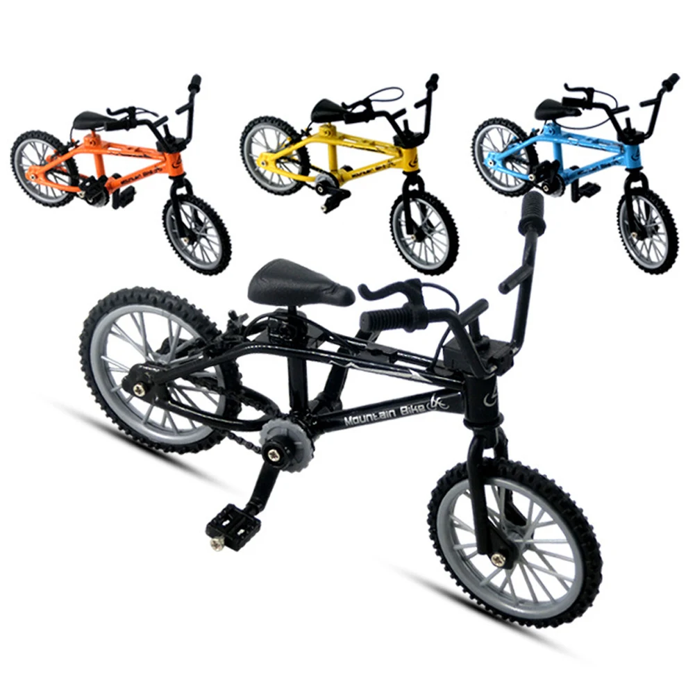 

11*8cm Mini Finger Bike Alloy Bicycle Model 1:10 Simulation Bicycle Bend Road Mini Racing Toys kids Adult Collection Gifts
