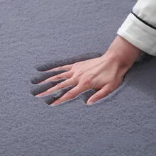 Мягкий однотонный ковер из искусственного кроличьего меха для гостиной, спальни, кабинета, прикроватного украшения, теплый мягкий коврик для ванной комнаты, нескользящий коврик