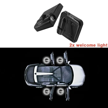 

2X Car Door Logo Light For Hyundai solaris accent i30 ix35 elantra gt santa fe tucson getz i20 Shadow Projector Lamp Car Styling