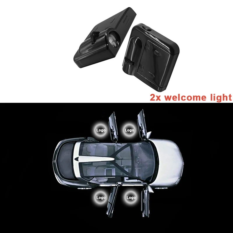 2x For Skoda Octavia 2 Vrs Fabia 1 Rapid Yeti Superb 3 Felicia Citigo RS Tour Logo Laser Projector Lamp Car Door Welcome Light | Автомобили