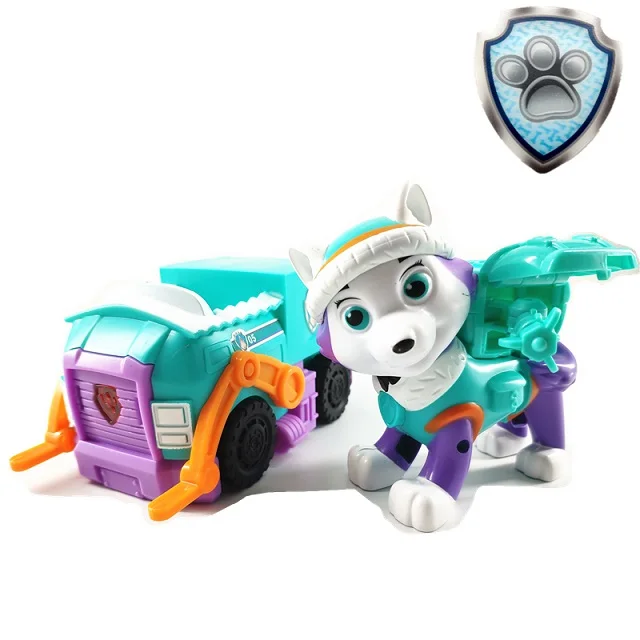

Paw Patrol Dog Toy Music Pull Back Car Patrulla Canina PVC Action Figure Model decoration Kids Children's Day Gift Toys A16