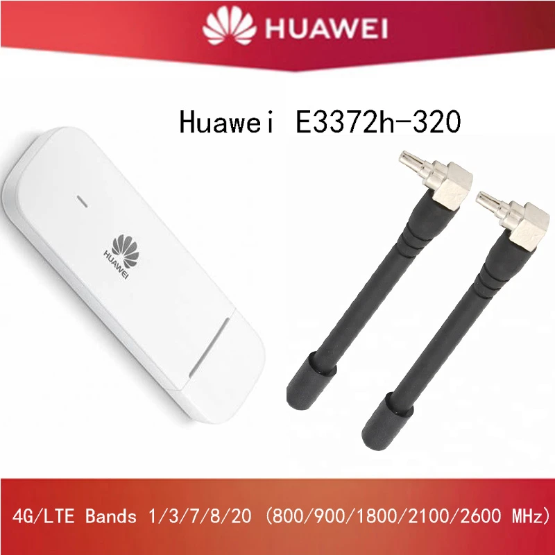 3g modems Năm 2020 Mới Mở Khóa Huawei E3372h-320 4G LTE 150 Mbps USB Dongle USB 4G Modem Với Ăng-ten Hỗ Trợ 4G Ban Nhạc 1/3/7/8/20 usb modem for laptop