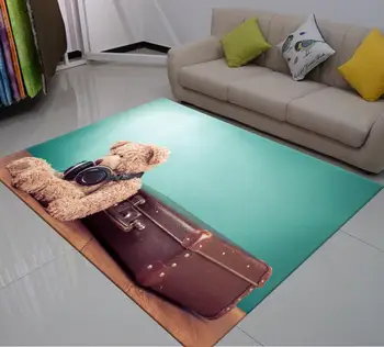 

Cartoon Teddy Entrance Doormats 3D Print Doll Kids Bedroom Playing Rugs Custom Floor Mat for Living Room Bedroom Kitchen Rugs