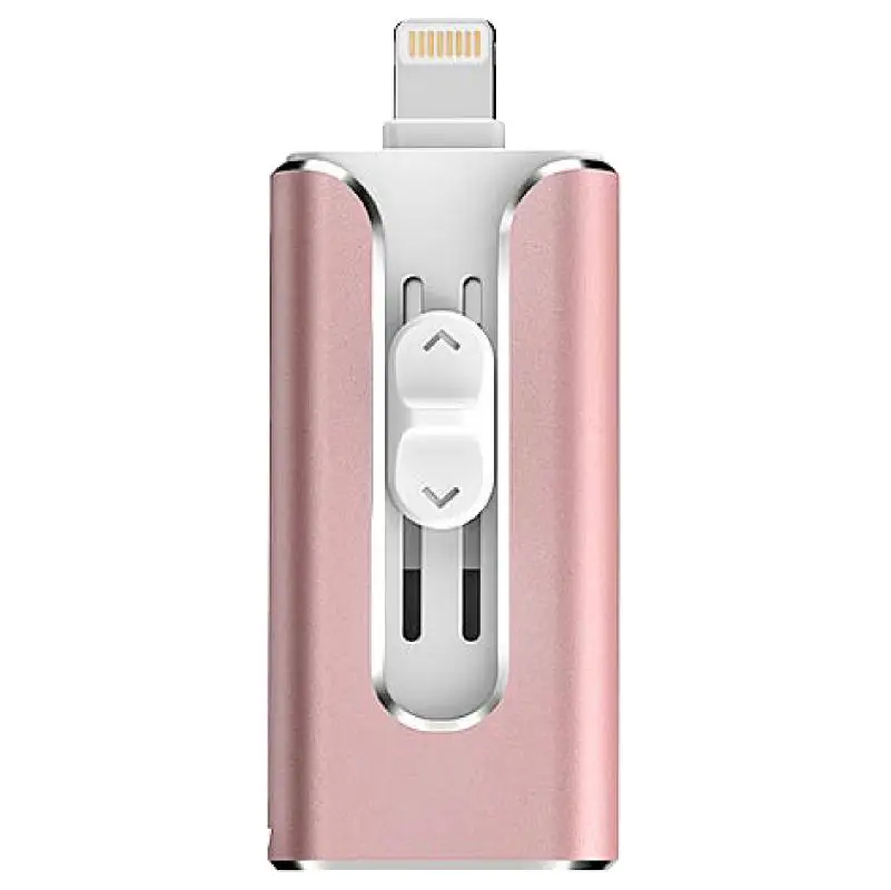 USB Flash Drive USB Pendrive for iPhone Xs Max X 8 7 6 iPad 16/32/64/128 GB Memory Stick USB Key MFi Lightning Pen drive 256GB - Цвет: Pink