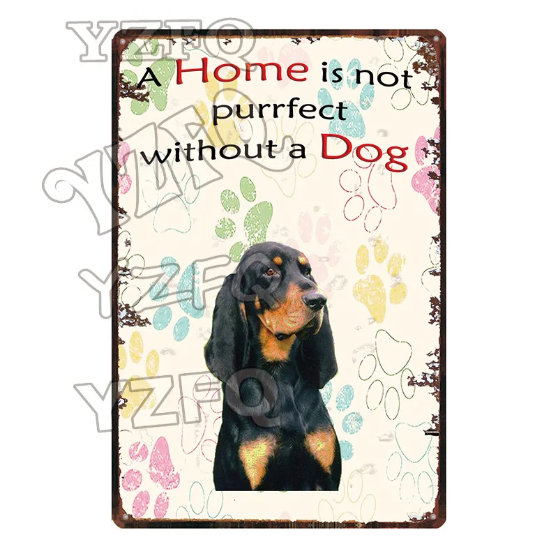 Warning Beware Attack Cat Watch Dog on Duty Pet Metal Plate Wall Pub Restaurant Home Art Decor Iron Poster Cuadros DC-5483A