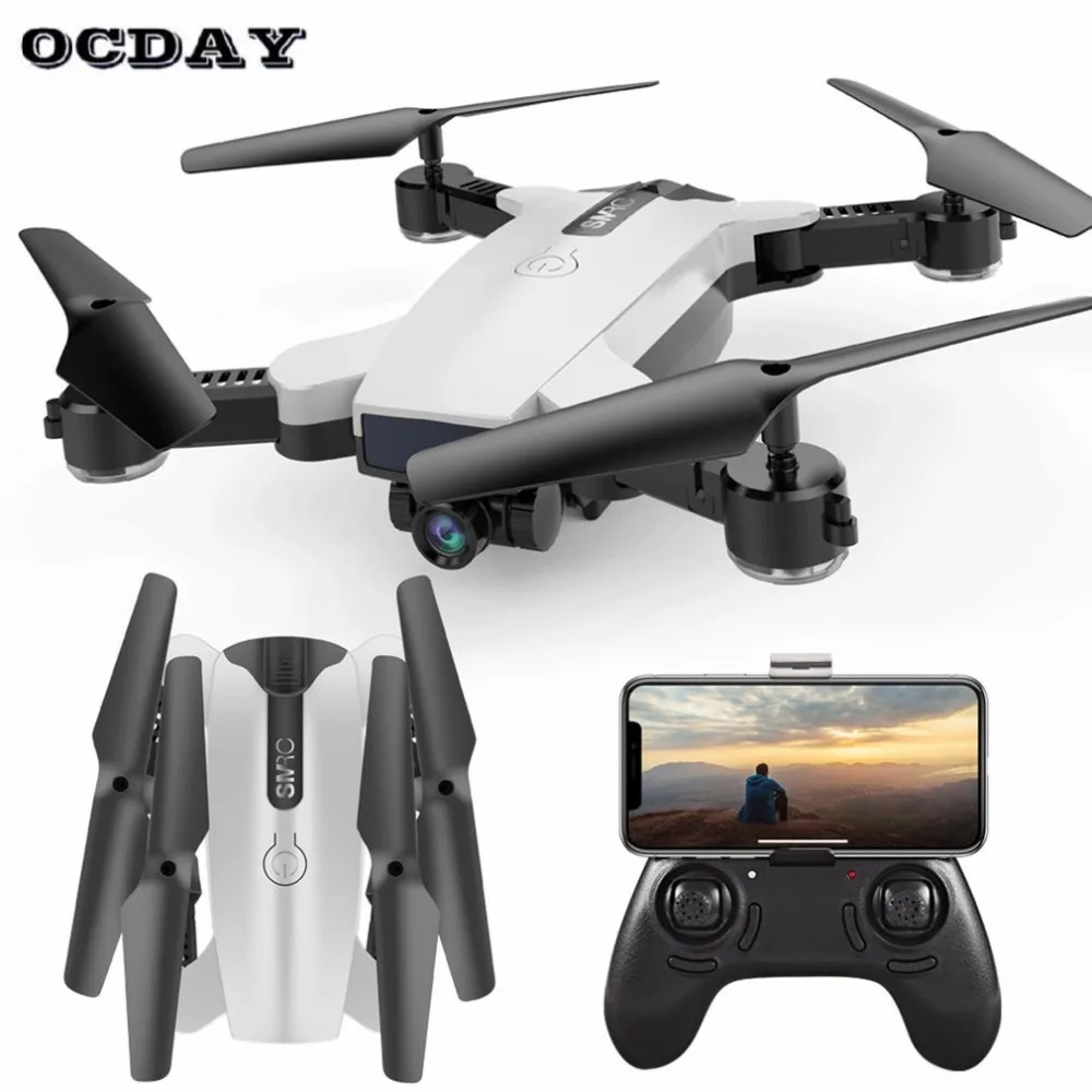 SMRC S6 RC складной мини Безголовый режим Дрон Квадрокоптер самолет с 720P WiFi HD камера светодиодный свет высота удержания ti
