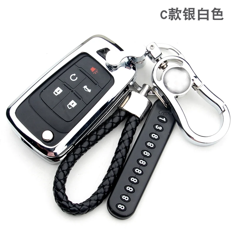 Чехол для ключей автомобиля из цинкового сплава для Chevrolet Cruze fit Buick Opel VAUXHALL Astra Corsa Antara Meriva Insignia брелок для ключей - Название цвета: C