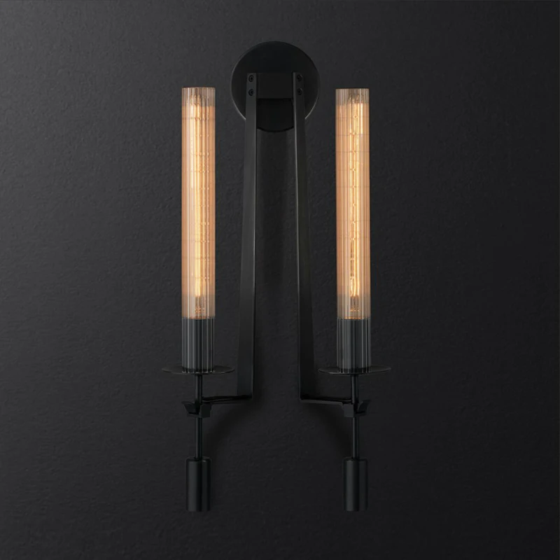 Post-modern Luxury Copper Villa Wall Lamps Living Room Study Bedroom Lighting Hotel RH Mirror Front Light Wall Sconces Fixtures