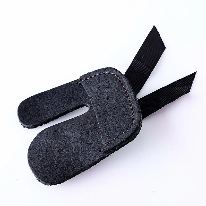 Черный и белый с узором из зернистой кожи защита пальцев стрельба из лука традиционный рефлекс лук стрела защитная одежда