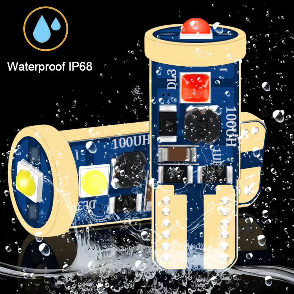 100-200 шт T10 W5W 194 Автомобильная Лампа 3030SMD 3LED Canbus Автомобильная дверь номерного знака для чтения стояночного положения внутренний багажник светильник белый