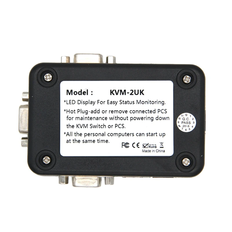  Usb Kvm Switch Switcher 2 Port Vga Svga Switch Box Usb 2.0 Mouse Keyboard 1920X1440 Switch Box