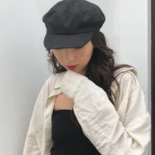 Шляпа берет с козырьком универсальная шляпа женская шляпа утконоса Женская тонкая Корейская Стильная шляпа от солнца из хлопка