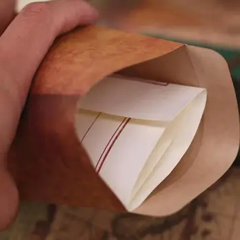 

Vintage Creative Kraft Envelope Diy Decoration Retro Small Envelope School Office Supplies Does Not Contain Sealing Stickers