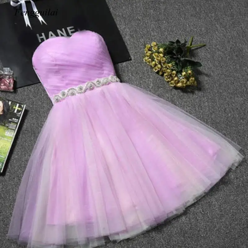 

Short for Women Blue Tulle Cute Elegant Fashion Design Dress Pink Red 9 Colors