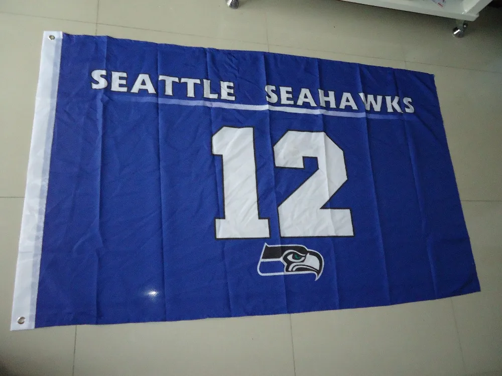 3ft x 5ft3 x5ft verzending Seahawks Seattle 12 blauw vlag печатный баннер, флаг из полиэстера Размер 150*90 см