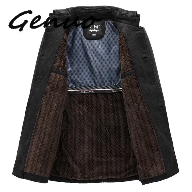 Классическое шерстяное мужское пальто Manteau Homme, зимнее модное мужское пальто из толстого кашемира, повседневное Брендовое пальто, пальто в горошек 3Xl
