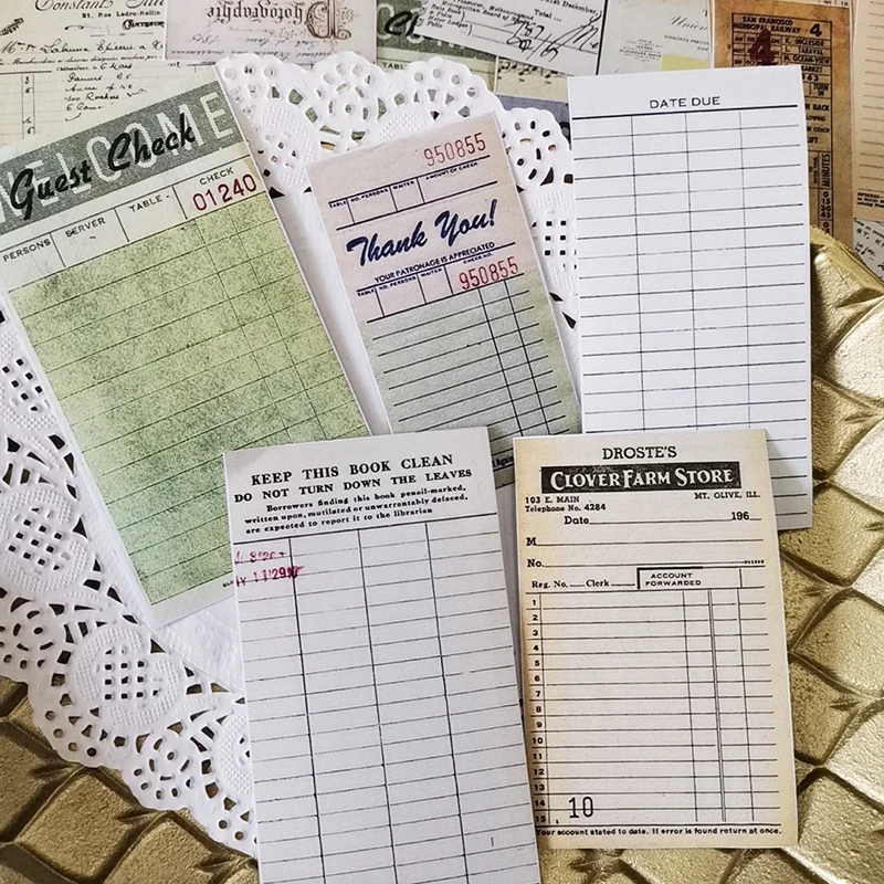 

54Pcs/Set Vintage Ticket Label Sticker DIY Craft Scrapbooking Album Junk Journal Happy Planner Decorative Stickers