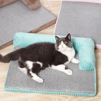 

New Summer Rattan Mat Kennel Removable and Washable Cat Pillow Cotton Sofa Mat Pet Nest Gifts