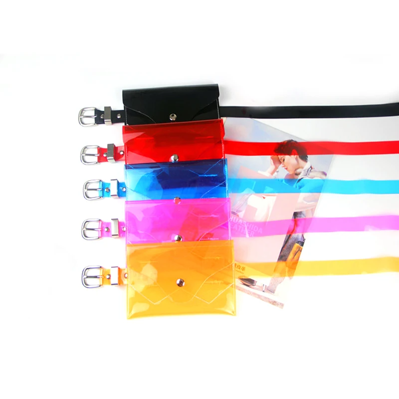 

Transparent PVC waist bags Women waterproof fanny pack Chest Bags fashion Ladies belt bag shoulder bag beach Waist packs