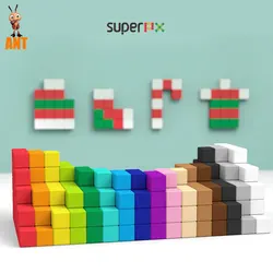 Bloques de construcción magnéticos de colores para niños, juguetes educativos de inteligencia, regalo de cumpleaños, 2021