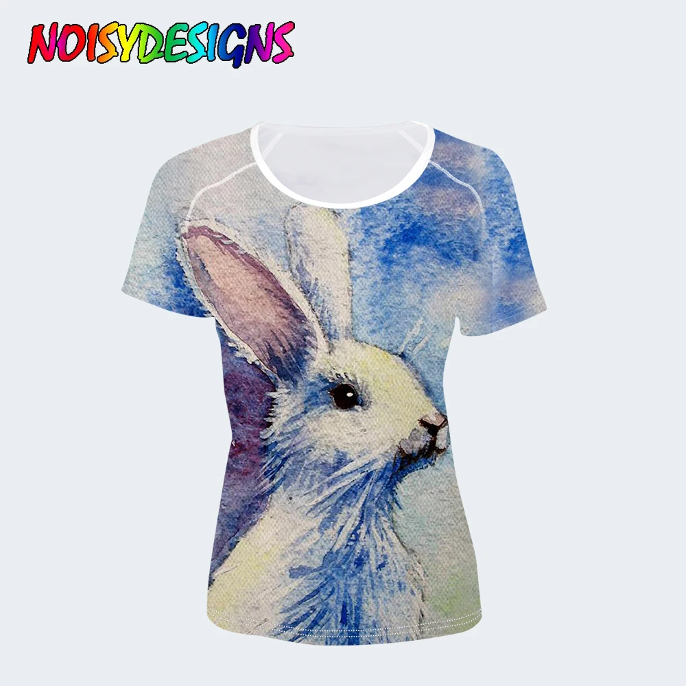 LMYD5026BV NOISYDESIGNS милые топы с кроликом, модная футболка для женщин, летняя футболка с коротким рукавом, женские футболки, женские топы - Цвет: LMYD5026BV