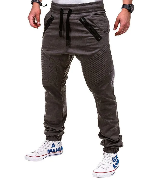 Осенние мужские штаны для бега, штаны, новые мужские брюки для бега, однотонные брюки с несколькими карманами, спортивные штаны TS229