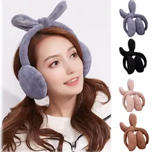 Unisex Foldable Winter Earmuffs Solid Reflective Ear Warmer Plush Earmuffs warm earphones accessories for women fur headphones