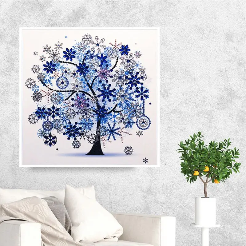 

Winter Flower Tree 5D Special Shaped Diamond Painting Embroidery Needlework Rhinestone Crystal Cross Crafts Stitch Kit DIY Q6PE